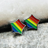 Rainbow Star Stud Earrings