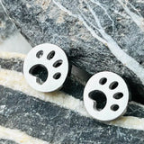 Round Paw Stud Earrings