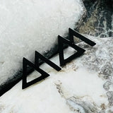 Triangle Mountain Stud Earrings