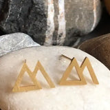 Triangle Mountain Stud Earrings