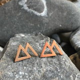 Triangle Mountain Stud Earrings