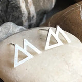 Triangle Mountain Stud Earrings