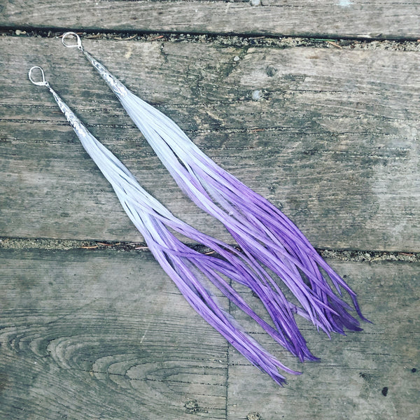 "HoopWest" Grey & Purple Fade Earrings
