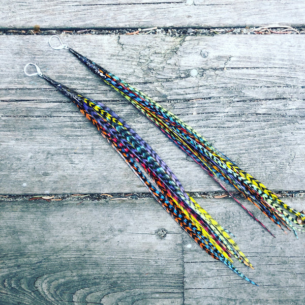 "HoopWest" Striped Mega Rainbow Earrings