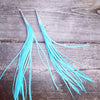 "HoopWest" Blue Feather Earrings