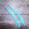 "HoopWest" Blue Feather Earrings