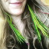 "HoopWest" Green Earrings
