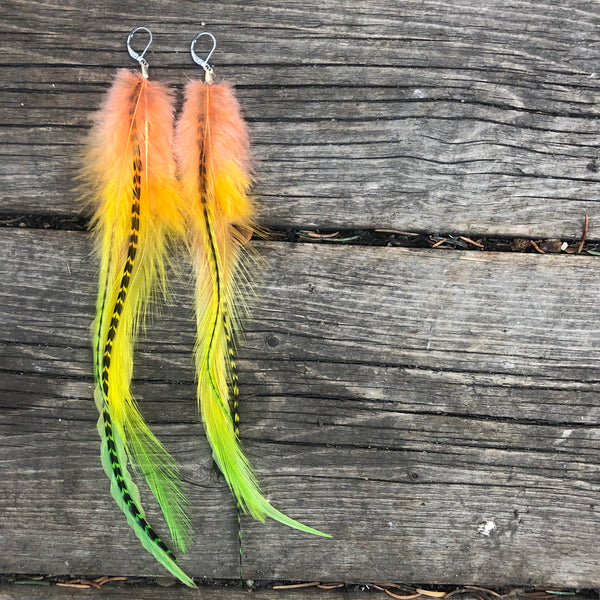 Peach, Yellow & Green Fade Earrings