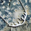 Antler stainless steel necklace
