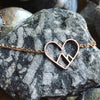 Heart mountain stainless steel necklace