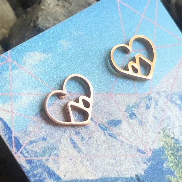 Heart mountain stainless steel studs