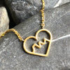 Three Sisters Heart Mountain stainless steel necklace