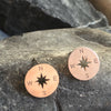 Stainless steel compass earrings