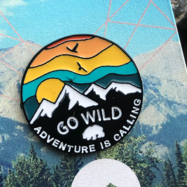 Go Wild Mountain enamelled pin