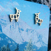 Stainless steel llama stud earrings