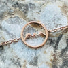 Three Sisters Mountains Canmore Alberta Stainless steel adjustable bracelet