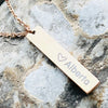 Alberta stainless steel bar necklace