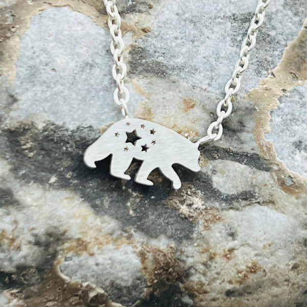 Bear stainless steel necklace