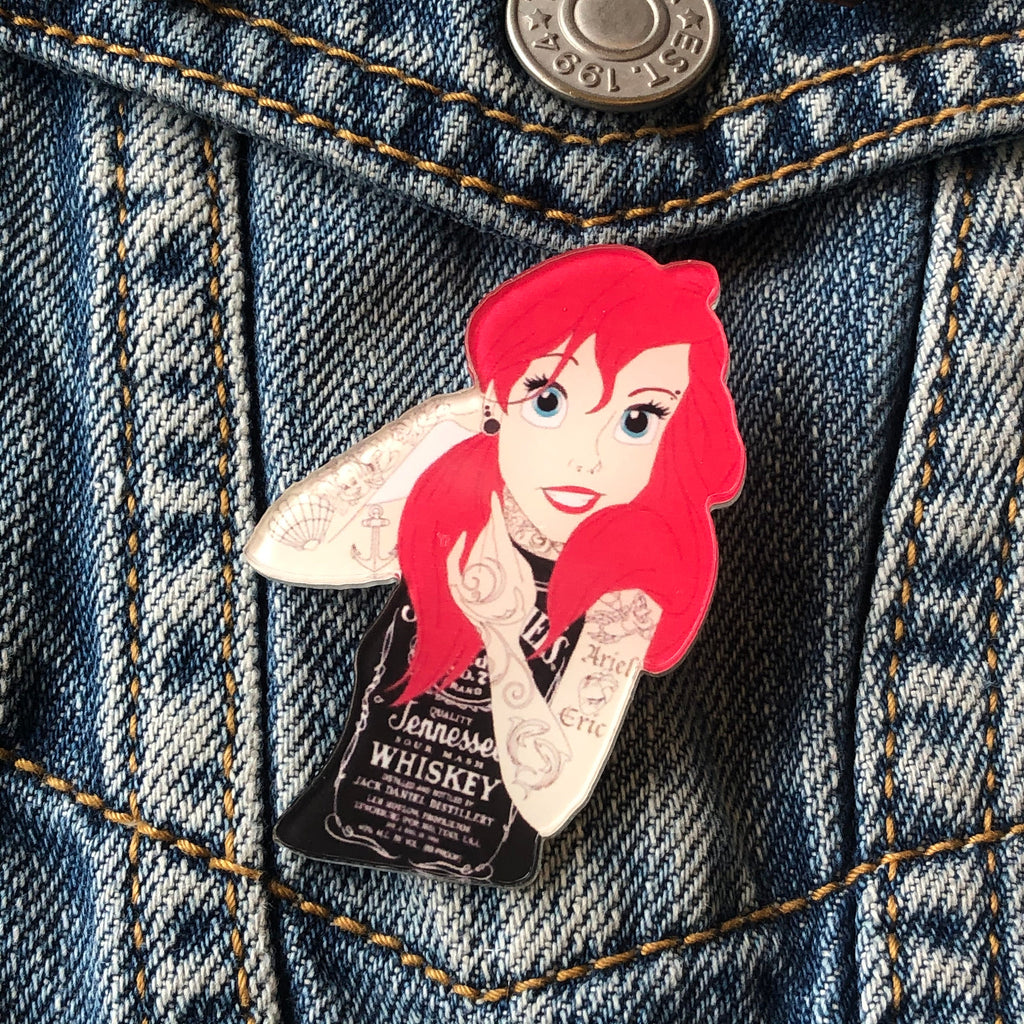 Princess Ariel acrylic pin