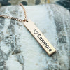 Stainless steel Canmore bar necklace