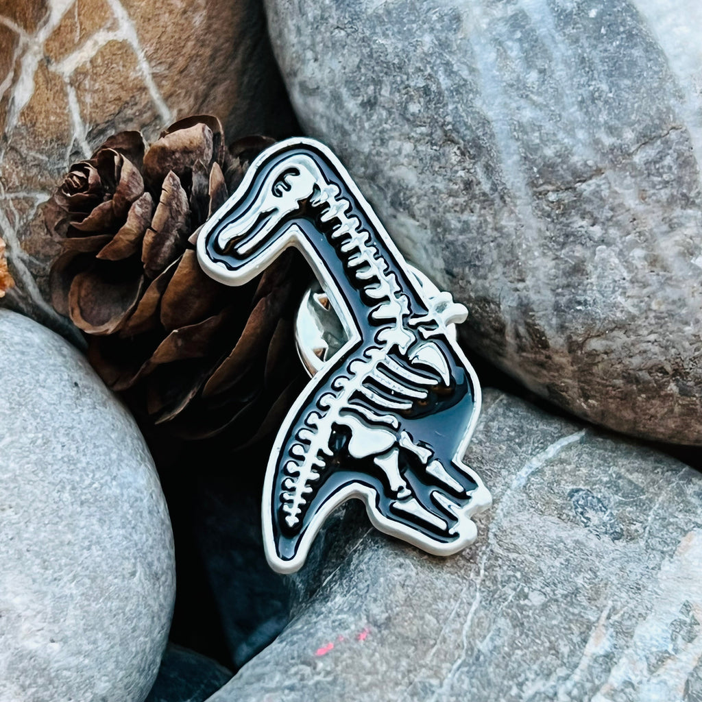 Dinosaur Skeleton enamelled pin