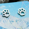 Stainless steel open work dog cat pet paw studs