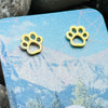 Stainless steel open work dog cat pet paw studs