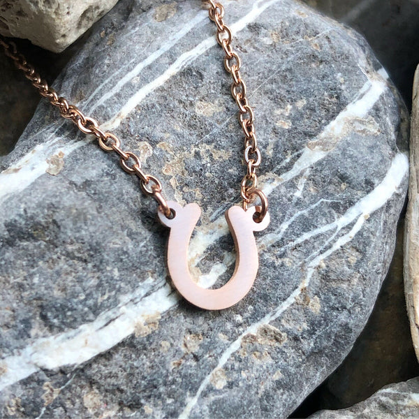 Horseshoe stainless steel necklace