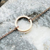 Circle pendant stainless steel necklace