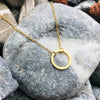 Circle pendant stainless steel necklace