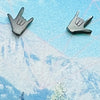 I love you sign languag stainless steel studs