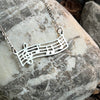 Music Notes stainless steel necklace