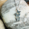 Stainless steel butterflies necklace