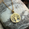 Stainless steel tree necklace