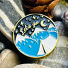 Mountains and Night Sky enamelled pin