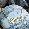 Music Notes stainless steel necklace