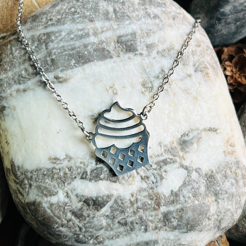 Stainless steel Cupcake necklace