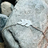 Stainless steel leaf bracelet