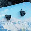 Stainless steel ladybug stud earrings