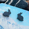 Stainless steel rabbit stud earrings
