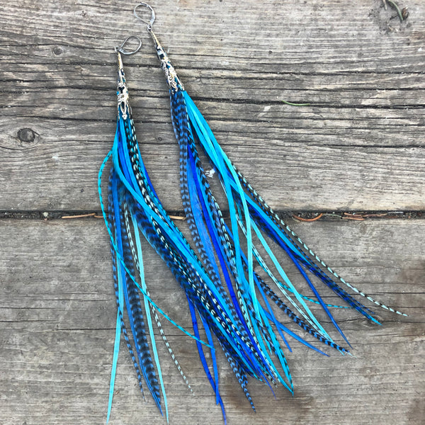 "HoopWest" Ocean Blue Earrings